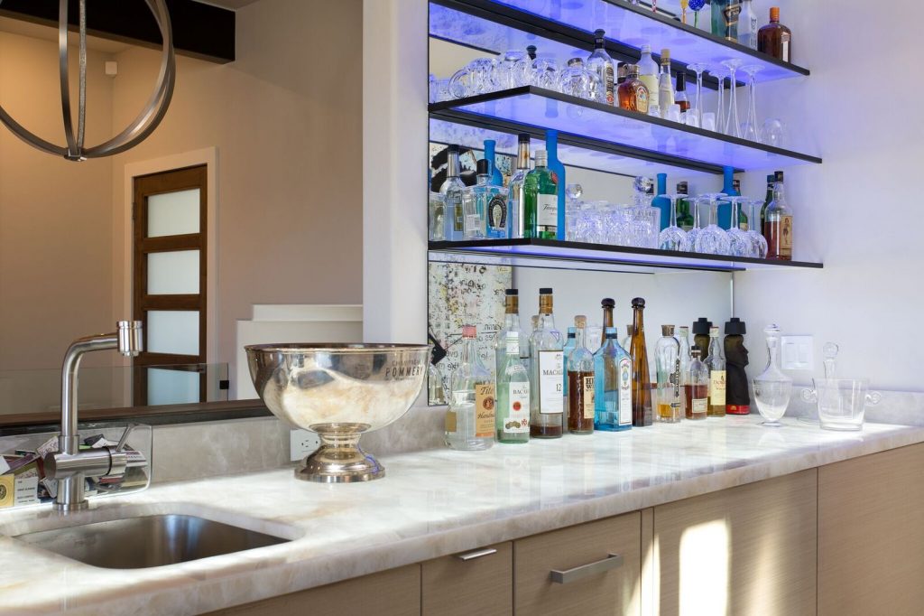 Wet Bar w/ Glass shelves