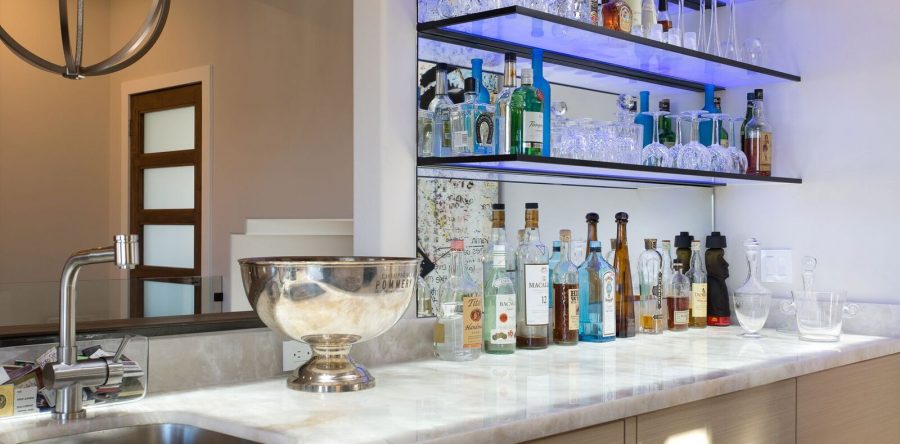 Wet Bar w/ Glass shelves